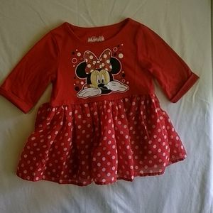 Disney Minnie Dress True Red 3T